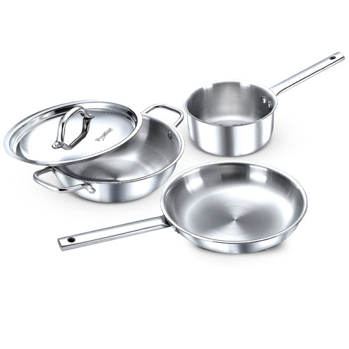 Prestige Tri-Ply Stainless Steel Cookware Set – 3 Piece BYK