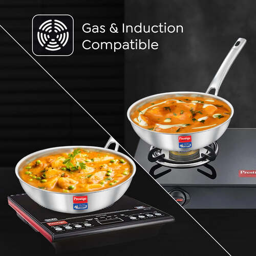 Prestige Tri-Ply Splendid Fry Pan – Premium Stainless Steel Cookware