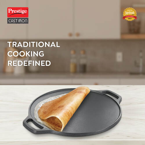 Prestige Cast Iron Scratch Resistant Dosa Tawa 30cm