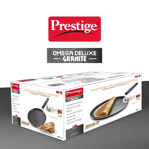 Prestige Omega Deluxe Granite Non-stick Omni Tawa – PFOA Free Round Base Cookware