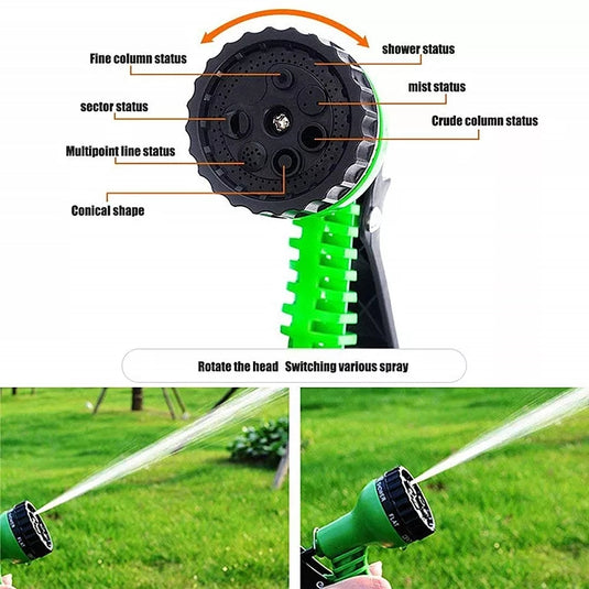 Janta Plastics Multi-Function 7-in-1 Water Spray Nozzle with Adjustable Spray Patterns for Versatile Lawn, Garden, and Outdoor Cleaning Tasks