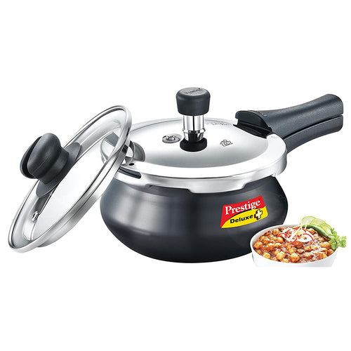 Prestige Deluxe Duo Plus Hard Anodised Pressure Handi with Glass Lid