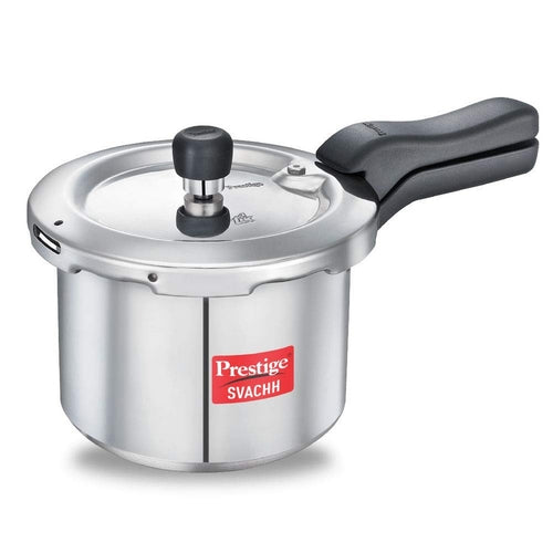 Prestige Svachh Aluminium Anti-Bulge Pressure Cooker – Gas & Induction Compatible