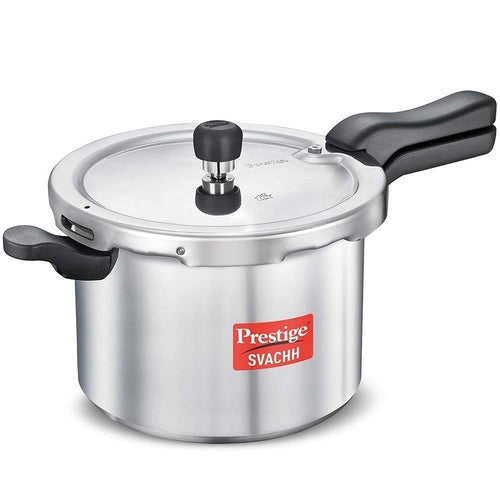 Prestige Svachh Aluminium Anti-Bulge Pressure Cooker – Gas & Induction Compatible