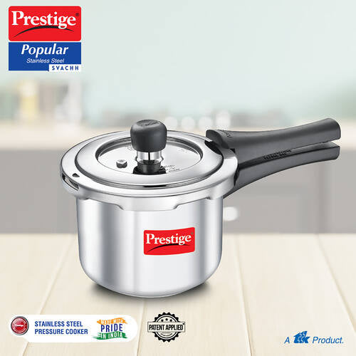 Prestige Popular Svachh Spillage Control Stainless Steel Pressure Cooker