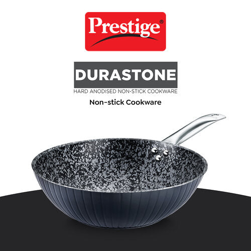 Prestige Durastone Hard Anodised 6 Layer Non-Stick Wok