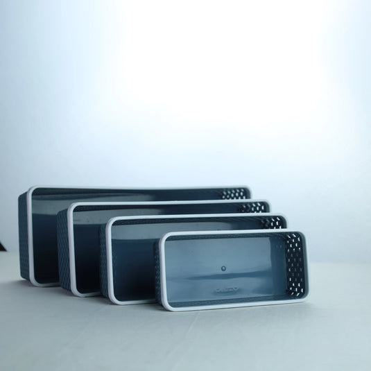 Aristo Alexa Basket Set – 4 Sizes (444, 333, 222, 111) – Multipurpose Plastic Storage