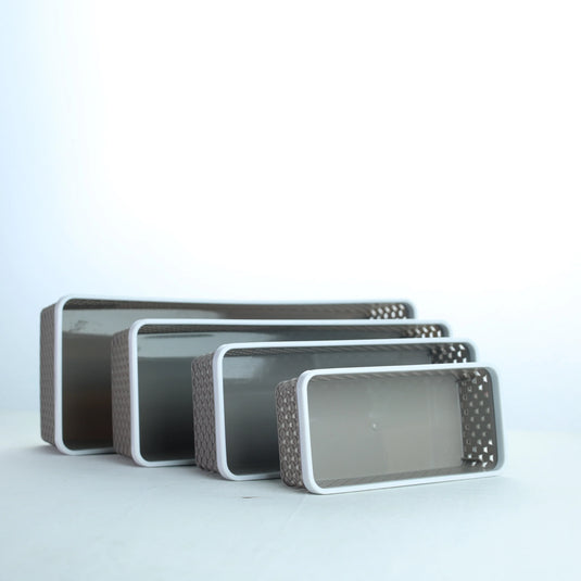 Aristo Alexa Basket Set – 4 Sizes (444, 333, 222, 111) – Multipurpose Plastic Storage