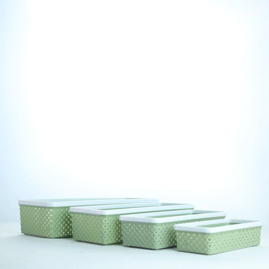 Aristo Alexa Basket Set – 4 Sizes (444, 333, 222, 111) – Multipurpose Plastic Storage