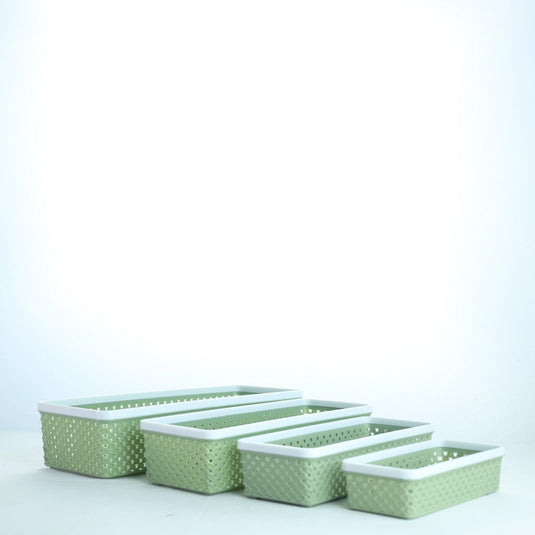 Aristo Alexa Basket Set – 4 Sizes (444, 333, 222, 111) – Multipurpose Plastic Storage