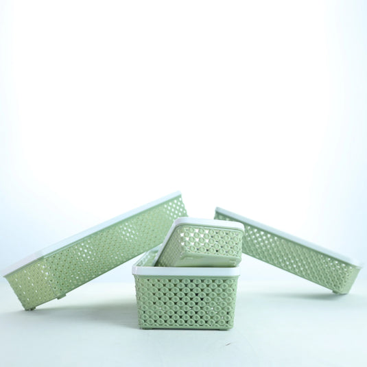 Aristo Alexa Basket Set – 4 Sizes (444, 333, 222, 111) – Multipurpose Plastic Storage