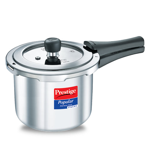 Prestige Popular Svachh Spillage Control Stainless Steel Pressure Cooker