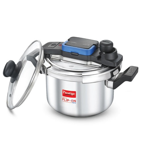 Prestige Svachh Flip-On Stainless Steel Pressure Cooker with Glass Lid