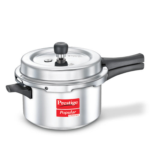 Prestige Popular Svachh Virgin Aluminium Spillage Control Pressure Cooker