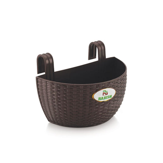 Janta Plastic Jasmine Balcony Pots Multicolor