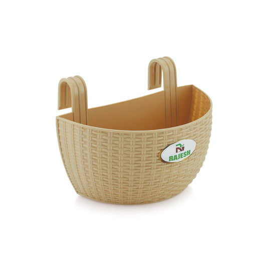 Janta Plastic Jasmine Balcony Pots Multicolor