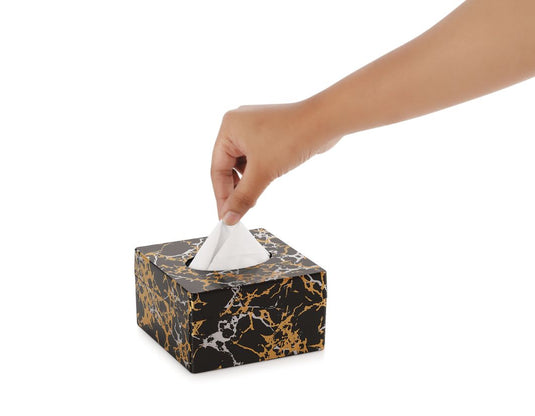 Liza Alpine Small Tissue Box - Compact and Elegant Tissue Holder with Modern Design for Home and Office Use