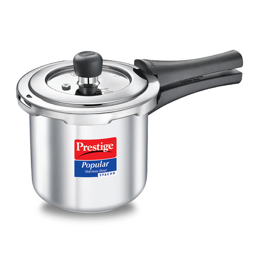 Prestige Popular Svachh Spillage Control Stainless Steel Pressure Cooker
