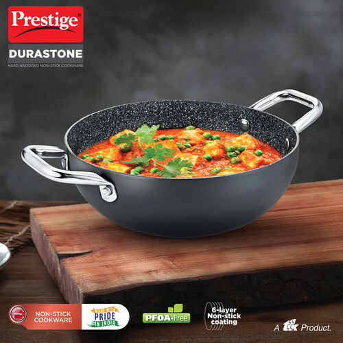 Prestige Durastone Hard Anodised Non-Stick Cookware Deep Kadai
