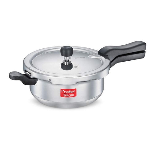 Prestige Svachh Aluminium Anti Bulge Gas and Induction Compatible Pan Pressure Cooker