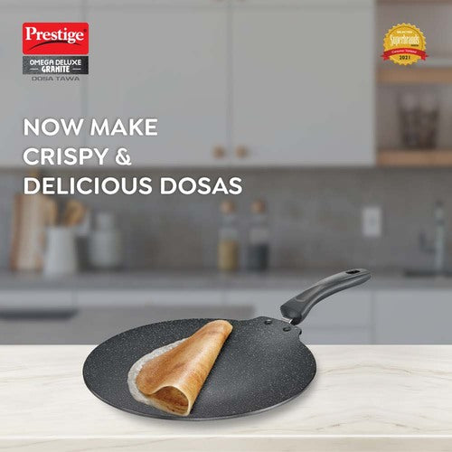 Prestige Omega Deluxe Granite Finish Aluminium Non-Stick Dosa Tawa – Durable & Healthy Cooking