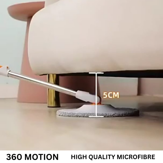 Janta Plastics PrimeSpin 360° Ultra-Efficient Spin Mop with Hands-Free Wringing and Advanced Microfiber Technology for Easy Floor Cleaning