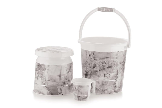 Janta Plastics Orry Modern Heavy Plastic Bathroom Set