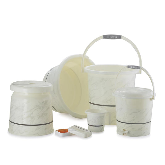 Janta Plastics Orry Modern Heavy Plastic Bathroom Set