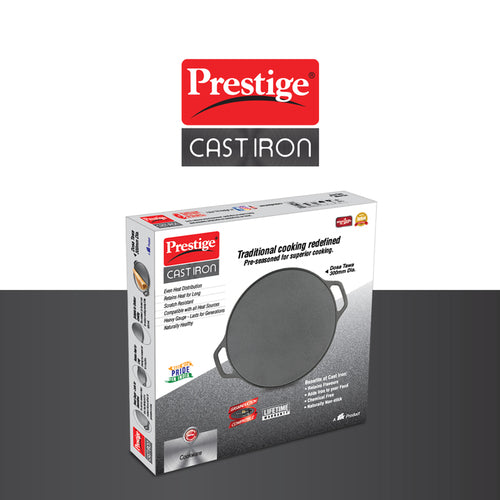 Prestige Cast Iron Scratch Resistant Dosa Tawa 30cm