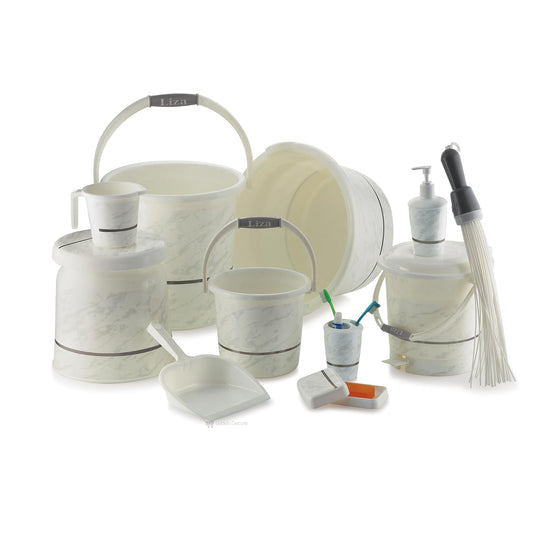 Janta Plastics Orry Modern Heavy Plastic Bathroom Set