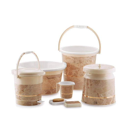 Janta Plastics Orry Modern Heavy Plastic Bathroom Set