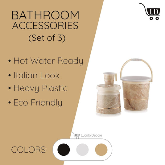 Janta Plastics Orry Modern Heavy Plastic Bathroom Set