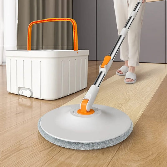Janta Plastics PrimeSpin 360° Ultra-Efficient Spin Mop with Hands-Free Wringing and Advanced Microfiber Technology for Easy Floor Cleaning