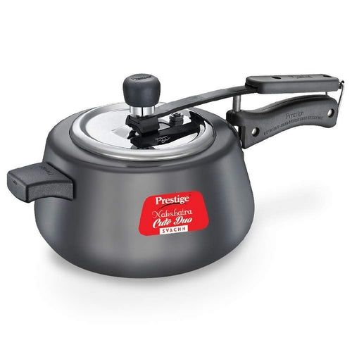 Prestige Nakshatra Cute Duo Svachh Hard Anodised Spillage Control Pressure Cooker – Induction & Gas Compatible
