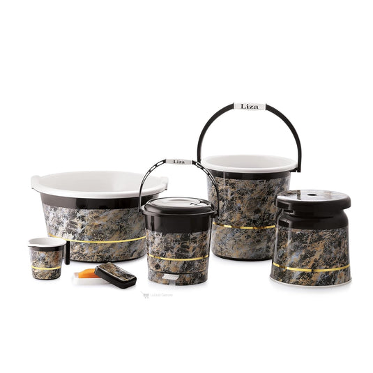 Janta Plastics Orry Modern Heavy Plastic Bathroom Set