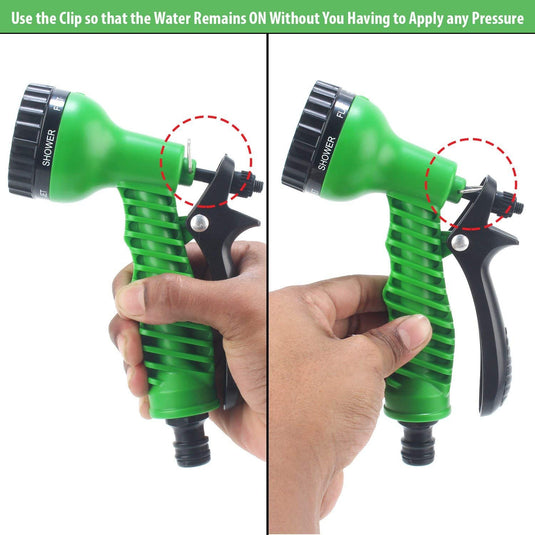 Janta Plastics Multi-Function 7-in-1 Water Spray Nozzle with Adjustable Spray Patterns for Versatile Lawn, Garden, and Outdoor Cleaning Tasks