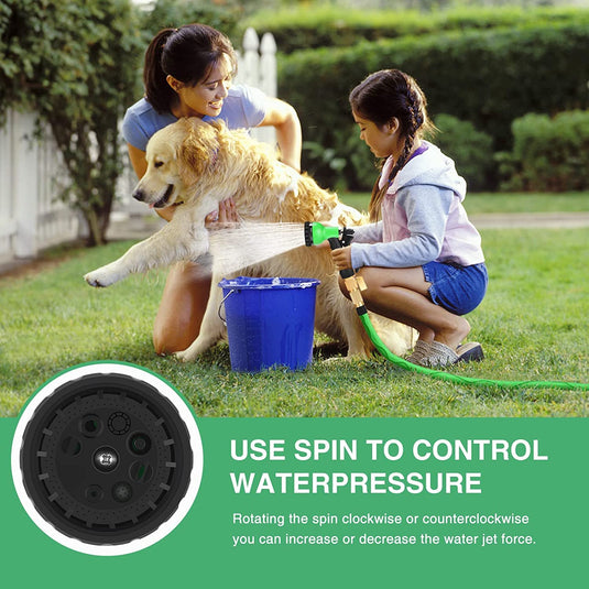 Janta Plastics Multi-Function 7-in-1 Water Spray Nozzle with Adjustable Spray Patterns for Versatile Lawn, Garden, and Outdoor Cleaning Tasks