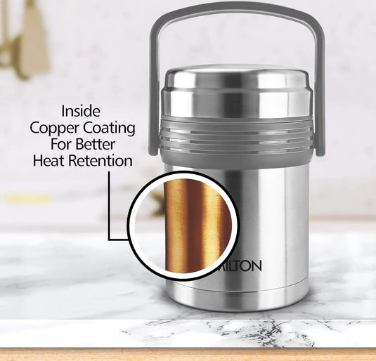 Milton Opus Triple-Layer Stainless Steel Lunch Box