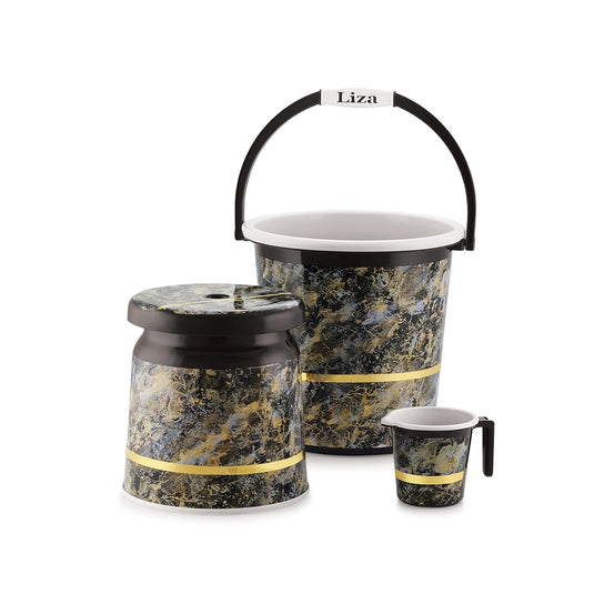 Janta Plastics Orry Modern Heavy Plastic Bathroom Set