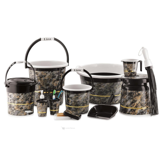 Janta Plastics Orry Modern Heavy Plastic Bathroom Set