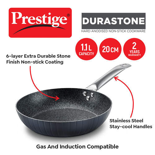 Prestige Durastone Hard Anodised 6 Layer Non-Stick Fry Pan