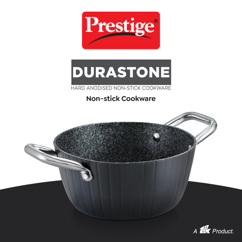Prestige Durastone Hard Anodised 6 Layer Non-Stick Casserole with Glass Lid