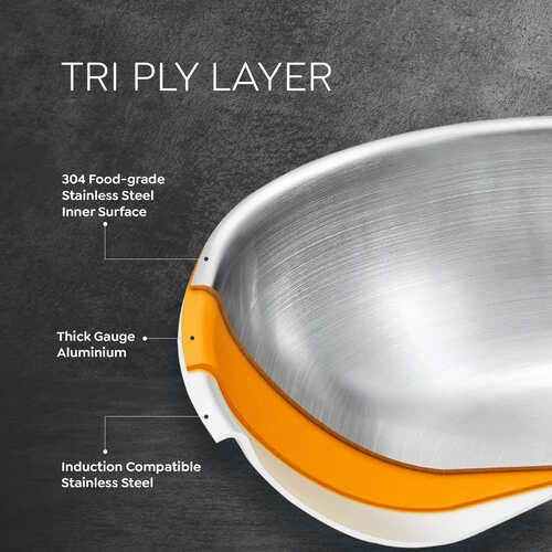 Prestige Tri-Ply Tasla Kadai 6 Pc Set with Free Pakkad