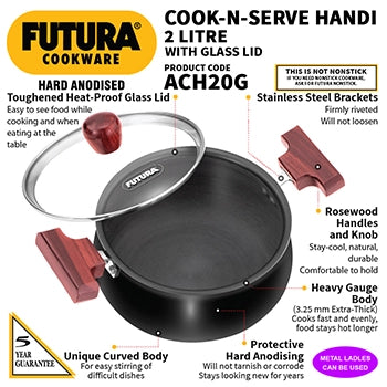 Hawkins Hard Anodised Cook-n-Serve Handi