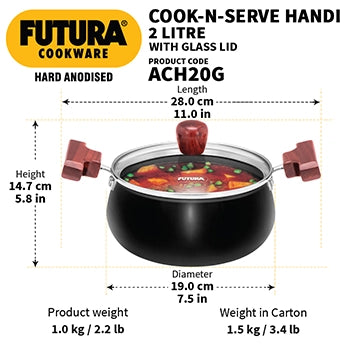 Hawkins Hard Anodised Cook-n-Serve Handi