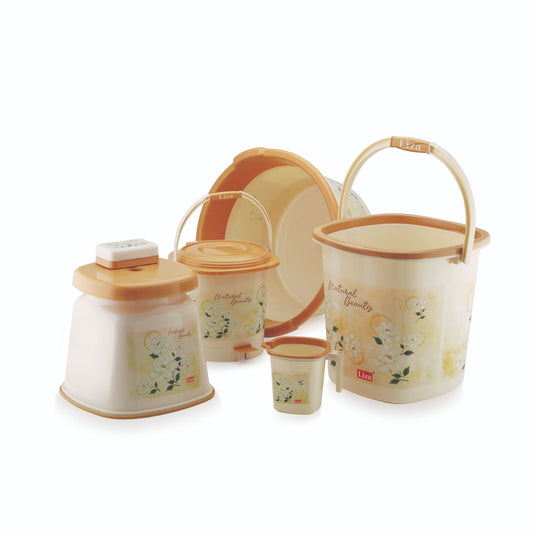 Liza Blossom 6-Piece Bathroom Set - Elegant Storage and Organization Solutions for a Stylish and Clutter-Free Bathroom