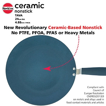 Hawkins Ceramic Nonstick Tava – Heavy-Duty, Even Heating Cookware