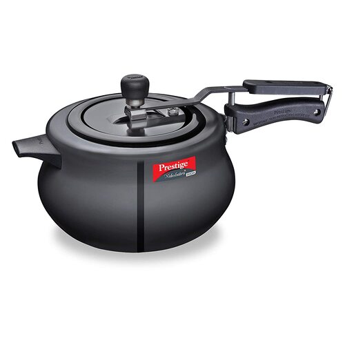 Prestige Nakshatra Plus Svachh Hard Anodised Aluminium Spillage Control Handi Pressure Cooker