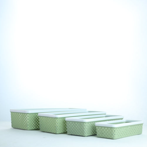 Aristo Alexa Basket Set – 4 Sizes (444, 333, 222, 111) – Multipurpose Plastic Storage