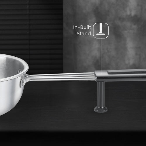 Prestige Tri-Ply Splendor Tadka Pan – 13 cm (550 ml) Stainless Steel